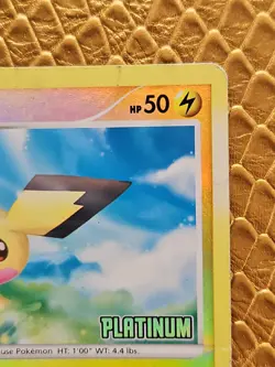 Pokemon - Pichu 45/100 Platinum Reverse Holo Burger King Promo Stamped HP - Image 3