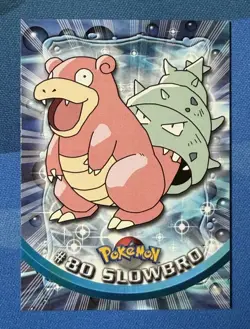 Pokemon Topps Card #80 Slowbro Blue Logo TV Animation Edition - Image 1