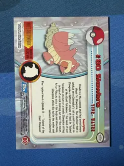 Pokemon Topps Card #80 Slowbro Blue Logo TV Animation Edition - Image 2