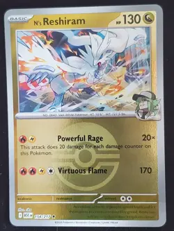 Pokemon N's Reshiram Ascended Heroes Poke Ball Holo 154/217 NM-EX - Image 1