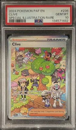 2024 Pokemon Paldean Fates Clive Special Illustration Rare #236/091 PSA 10 - Image 1