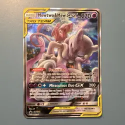 Mewtwo & Mew GX SM191 TAG TEAM Promo Holo 270 HP English Pokemon TCG - Image 2
