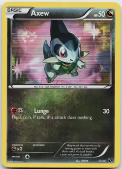 Axew 13/20 Holo Rare Dragon Vault Pokemon Near Mint - Image 1
