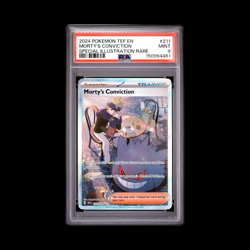 Pokemon TCG 🔥 PSA 9 🔥 MINT Morty's Conviction 211/162 SIR Holo 2024 SV05: TEF - Image 1