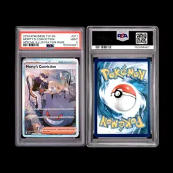 Pokemon TCG 🔥 PSA 9 🔥 MINT Morty's Conviction 211/162 SIR Holo 2024 SV05: TEF - Image 3