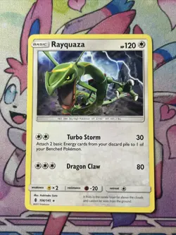 Rayquaza - 106/145 - Pokemon Guardians Rising Sun & Moon Rare Card NM - Image 1