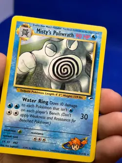 VTG 2000 Pokemon Gym Heroes Misty’s Poliwrath 31/132 Regular Rare DMG/CREASED - Image 5