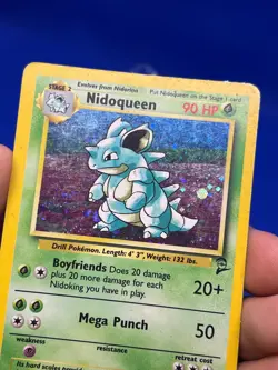 VTG 2000 Pokemon Base Set 2 Nidoqueen 12/130 Holo Rare With Swirl DMG - Image 4