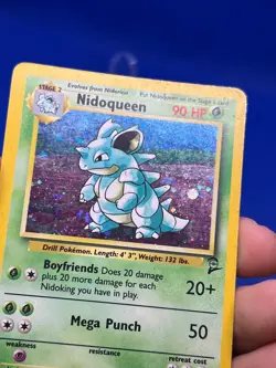 VTG 2000 Pokemon Base Set 2 Nidoqueen 12/130 Holo Rare With Swirl DMG - Image 5