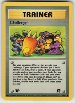 Pokemon 1st Edition Challenge! Uncommon Team Rocket 74/82 NM - Image 1