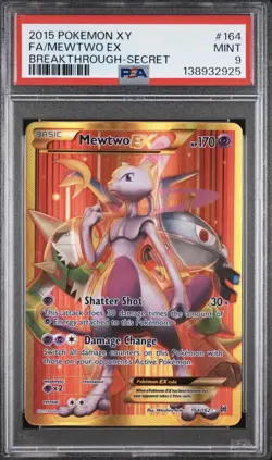 Pokemon Mewtwo EX 164/162 Breakthrough PSA 9 - Image 1