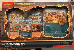 Pokemon TCG Charizard Ex Special Collection Box 5 Booster Packs Factory Sealed - Image 1