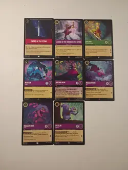 Lorcana Disney The Sword And The Stone Lot 8 Cards Common - Image 1