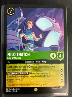 Disney Lorcana Milo Thatch - King of Atlantis 80/204 Into the Inklands Regular - Image 2