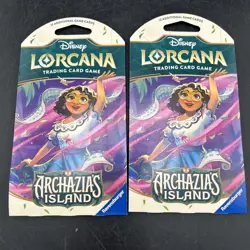 Disney Lorcana Archazias Island Sleeved Booster Pack Art Set of 2 - Image 1