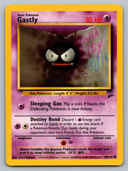 Pokemon TCG Base Set 2 Gastly #75 - Image 1