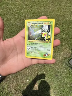 Pokemon TCG Koga's Beedrill Gym Challenge Damaged Poor Condition - Image 1