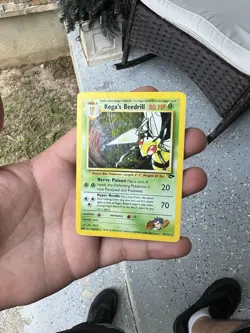Pokemon TCG Koga's Beedrill Gym Challenge Damaged Poor Condition - Image 4