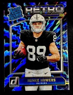 2024 Panini Donruss - Rated Rookie Retro Brock Bowers #9 (RC) - Image 1
