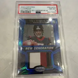 Panini 2023 Certified C.J. Stroud Rookie NG Jerseys Mirror Blue /99 PSA 8 - Image 1