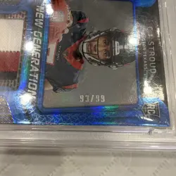 Panini 2023 Certified C.J. Stroud Rookie NG Jerseys Mirror Blue /99 PSA 8 - Image 3