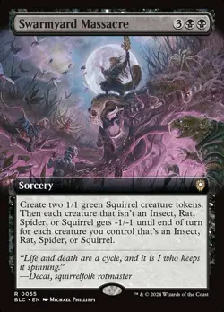 MTG Swarmyard Massacre - Extended Art, NM-Mint, English Commander: Bloomburrow - Image 1