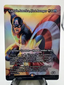 Captain America, First Avenger (Borderless Foil) 88 (M) MTG Marvel Universe MAR - Image 1