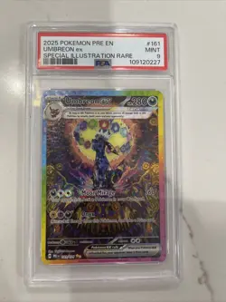 2025 POKEMON PRISMATIC EVOLUTIONS SPECIAL ILLUSTRATION RARE UMBREON EX PSA 9 - Image 1