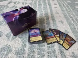 Disney Lorcana Bulk Lot 60 Cards (Non-foil/Cold-foil) And Elsa Storage Box - Image 1