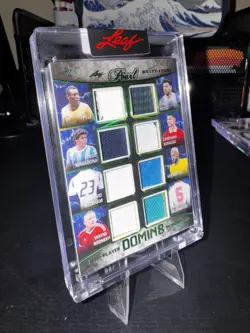 2025 Leaf Pearl GAME WORN Messi Ronaldo Pele #D8-6 Green Spectrum /7 SSP - Image 3