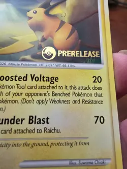 Pokemon Arceus Prerelease Promo Raichu 27/99 - Image 2