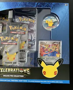 2021 Pokemon Celebrations 25th Deluxe Pin Collection SEALED Cards Anniversary 820650809422 - Image 2