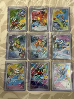 Pokemon TCG First Partner Illustration Collection Series 1&2 Full Set- 18x Cards - Image 3