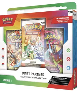 Pokemon TCG First Partner Illustration Collection Series 1 Promo Box - 3 Cards - Image 3