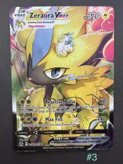 Pokemon TCG Zeraora VMAX Galarian Gallery Crown Zenith GG42/GG70 Excellent Cond - Image 1
