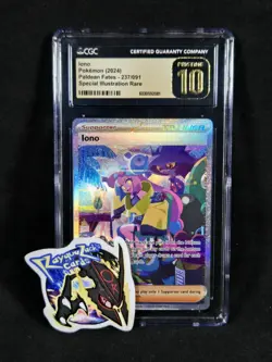Pokemon Paldean Fates Iono 237/091 Special Illustration Rare CGC 10 Pristine - Image 1