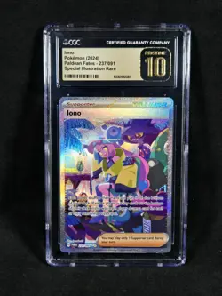 Pokemon Paldean Fates Iono 237/091 Special Illustration Rare CGC 10 Pristine - Image 2