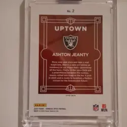 2025 Panini Donruss Optic Uptown Prizm Rookie Ashton Jeanty No. 2 Raiders - Image 2