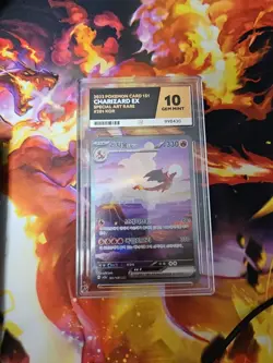 201/165 (KOREAN) 151 Charizard SAR PERFECT 10 SUBGRADES Pokemon Card - Image 1