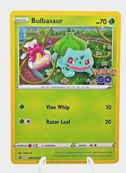 Bulbasaur SWSH231-Sword & Shield Black Star Promo Cosmo Holo Pokemon Go TGC NM - Image 1