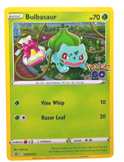 Bulbasaur SWSH231-Sword & Shield Black Star Promo Cosmo Holo Pokemon Go TGC NM - Image 3