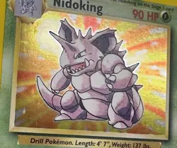 Pokemon TCG Nidoking 1999 Base Set Holo Rare #11/102 WOTC NM Vintage - Image 4