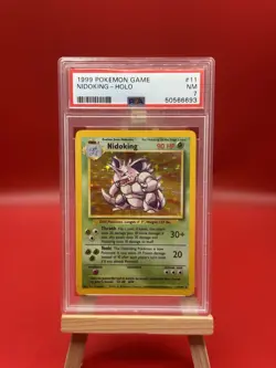 Pokemon TCG Nidoking 11/102 Holo Rare Base Set PSA 7 - Image 1