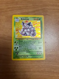NIDOKING HOLO Rare # 11/102 | BASE SET | Pokemon 1999 TCG w/ Nidorino & Nidoran - Image 1