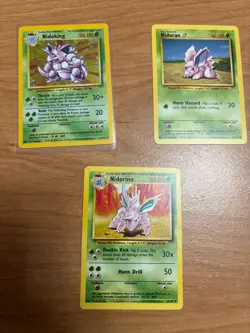 NIDOKING HOLO Rare # 11/102 | BASE SET | Pokemon 1999 TCG w/ Nidorino & Nidoran - Image 3