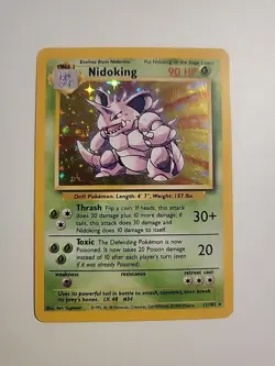 Pokemon Nidoking TCG Base Set Holo Rare Card 11/102 + Extra Cards - Image 3