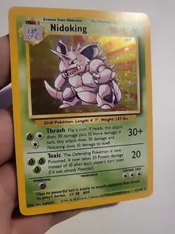 Pokemon Nidoking TCG Base Set Holo Rare Card 11/102 + Extra Cards - Image 4