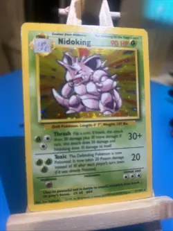 Pokemon TCG Nidoking 11/102 Base Set Rare Holo LP/MP - Image 3