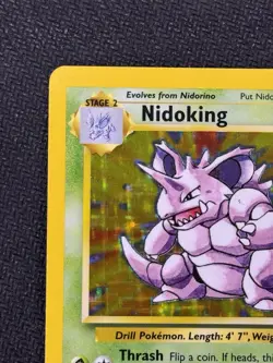 Pokemon TCG Nidoking 11/102 Base Set Rare Holo Card Near Mint Condition - Image 2