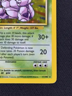 Pokemon TCG Nidoking 11/102 Base Set Rare Holo Card Near Mint Condition - Image 5